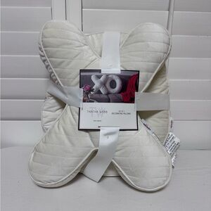 Tabitha Webb velvet "XO" decorative pillows NWT